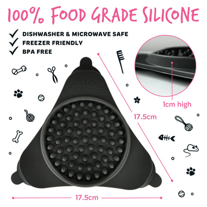 Bugalugs Lick Pad for Dogs & Cats (Black)