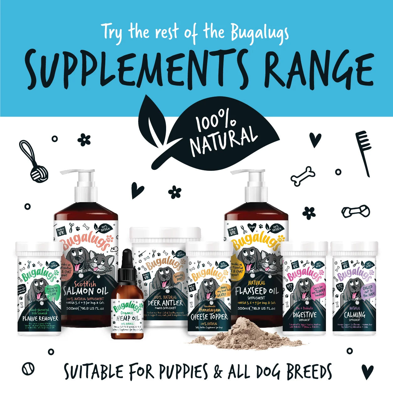 Bugalugs Joint & Hip Powder Supplement 200g for Dogs