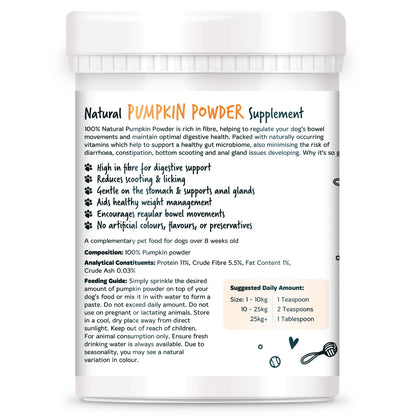 Bugalugs Pumpkin Powder 200g for Dogs