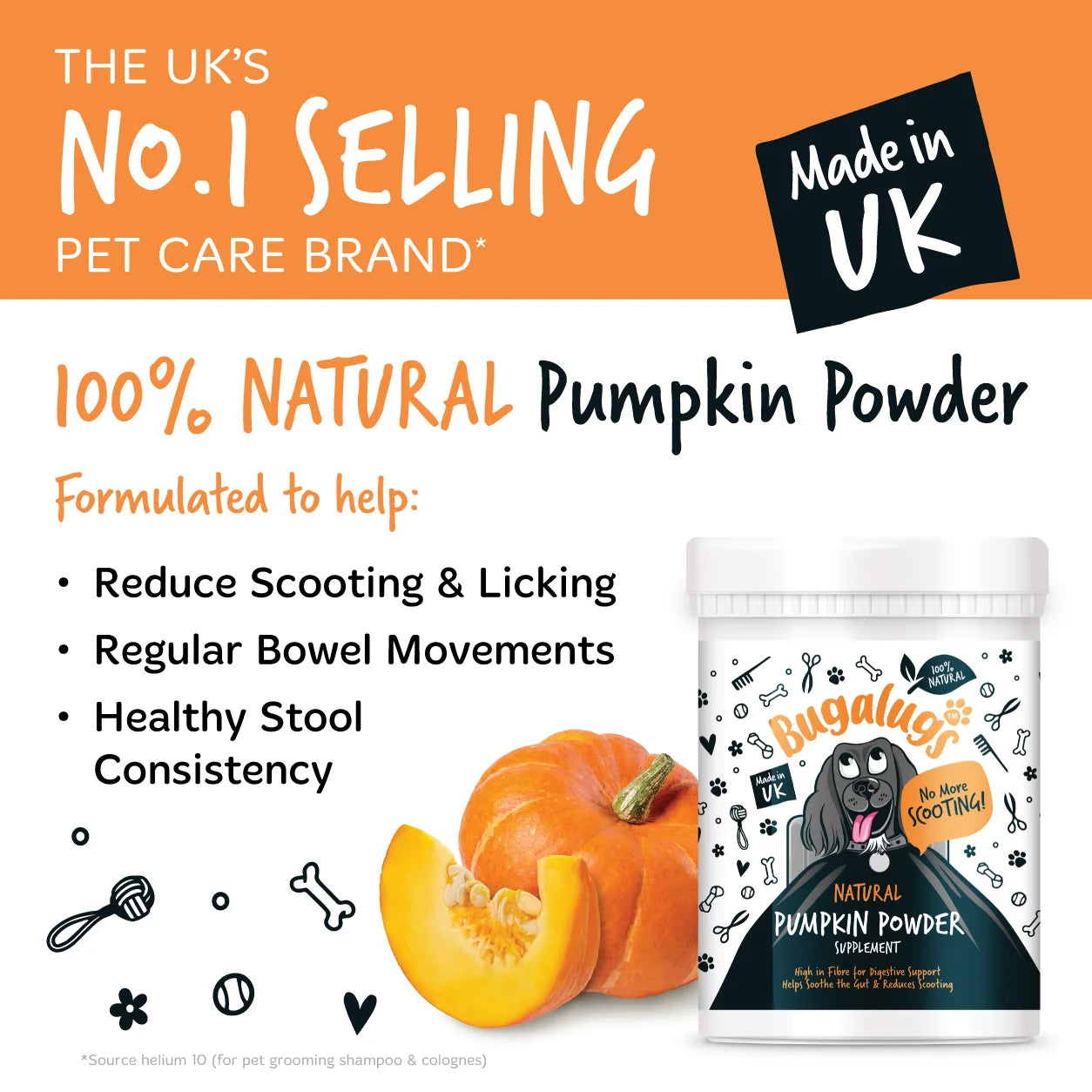 Bugalugs Pumpkin Powder 200g for Dogs