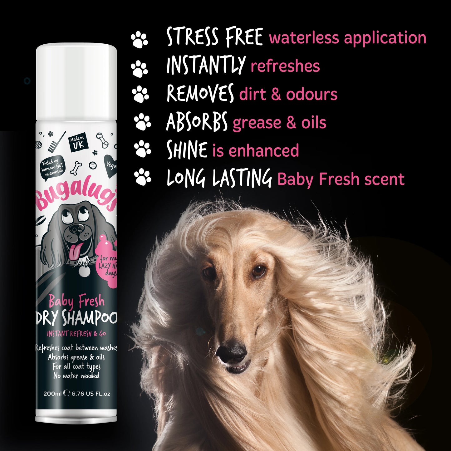 Bugalugs Baby Fresh Dry Shampoo 200ml