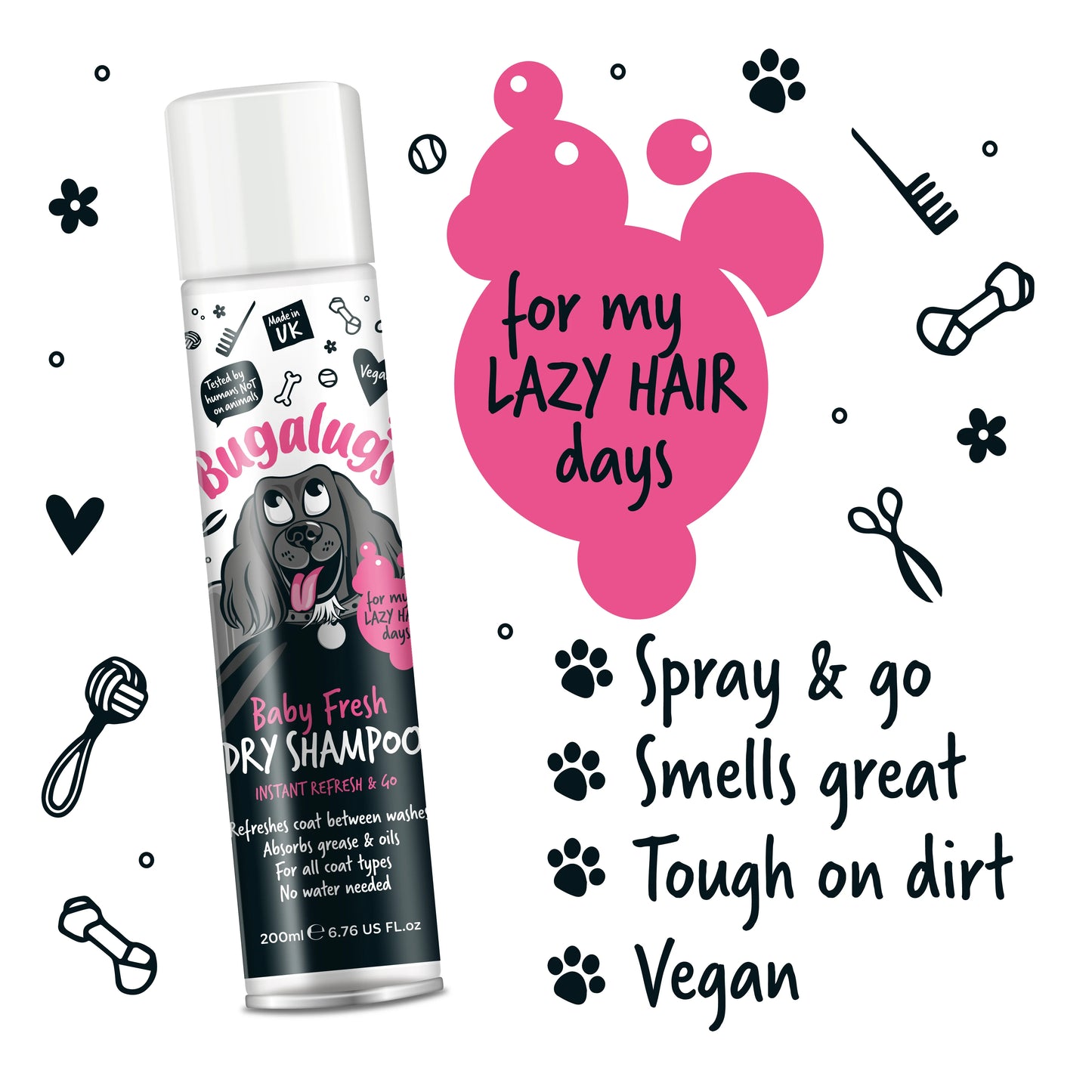 Bugalugs Baby Fresh Dry Shampoo 200ml