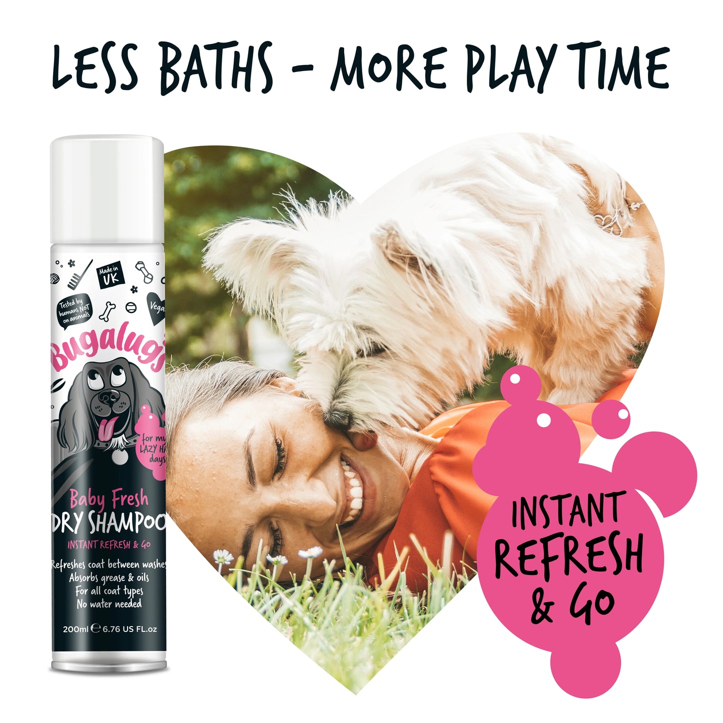 Bugalugs Baby Fresh Dry Shampoo 200ml