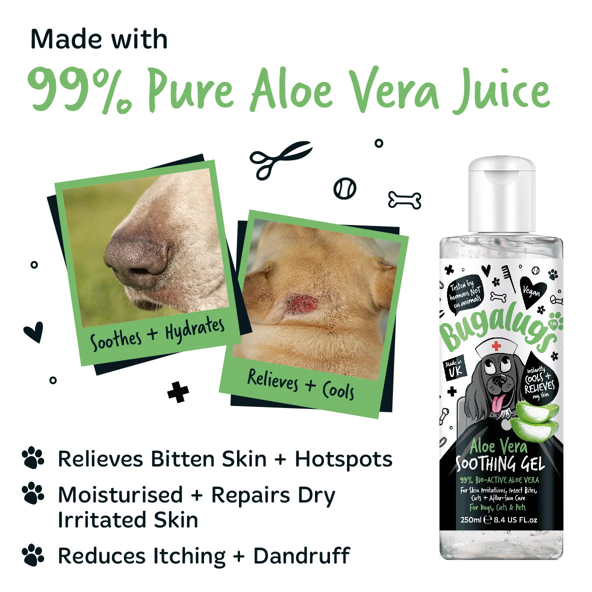 Bugalugs Aloe Vera Soothing Gel 250ml