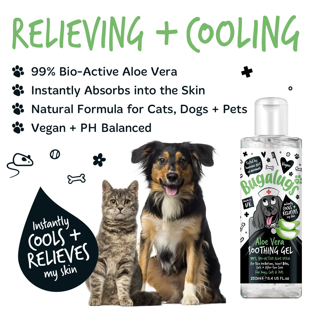 Bugalugs Aloe Vera Soothing Gel 250ml