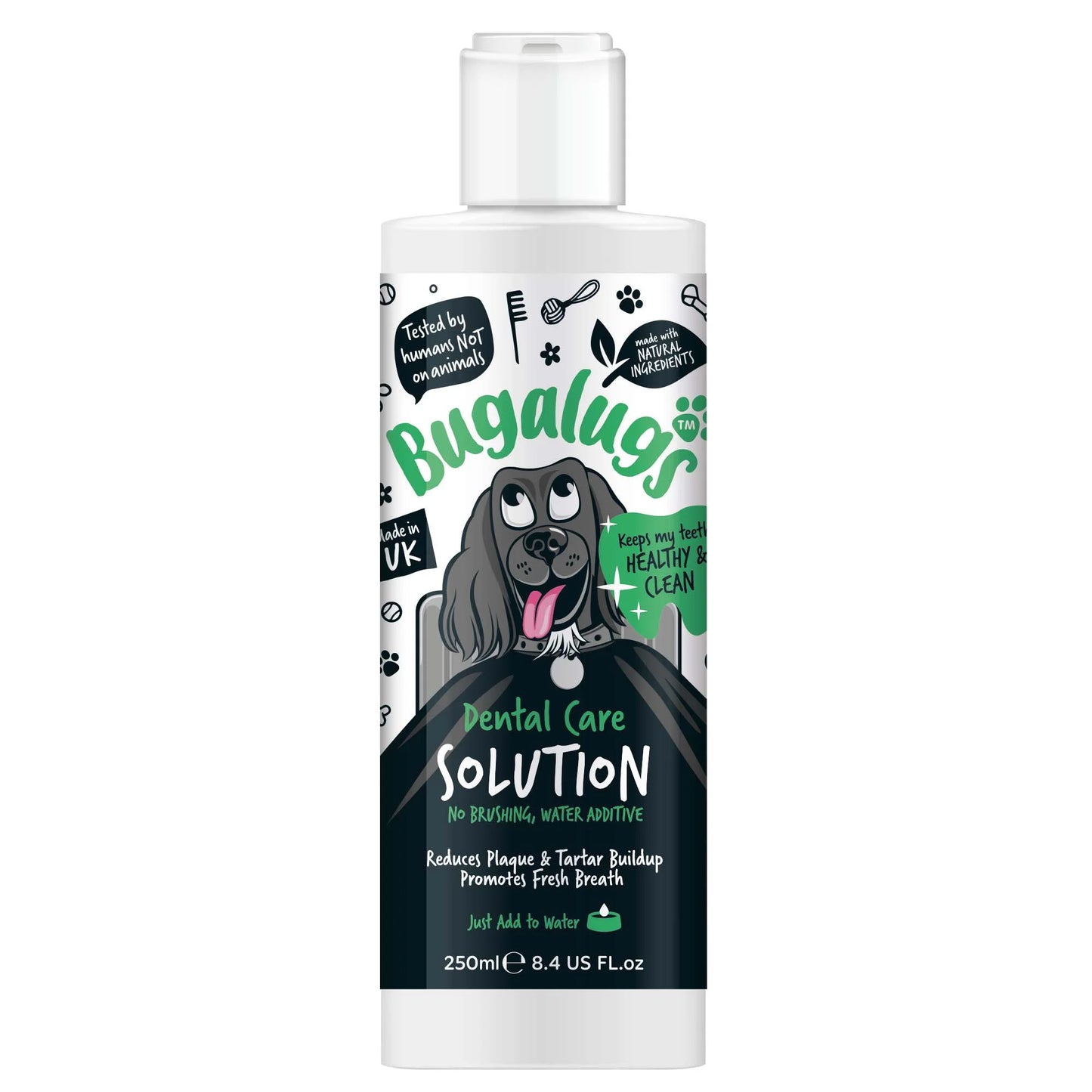 Bugalugs Dental Care Water Additive 250ml for Dogs & Cats