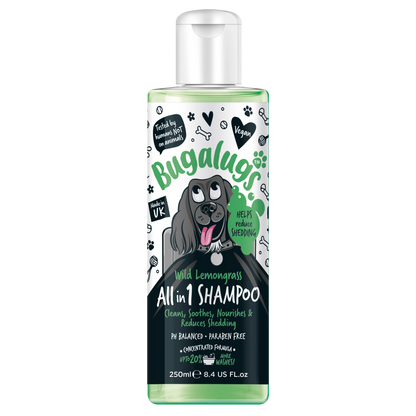 Bugalugs All in 1 (Wild Lemongrass) Dog Shampoo 250ml