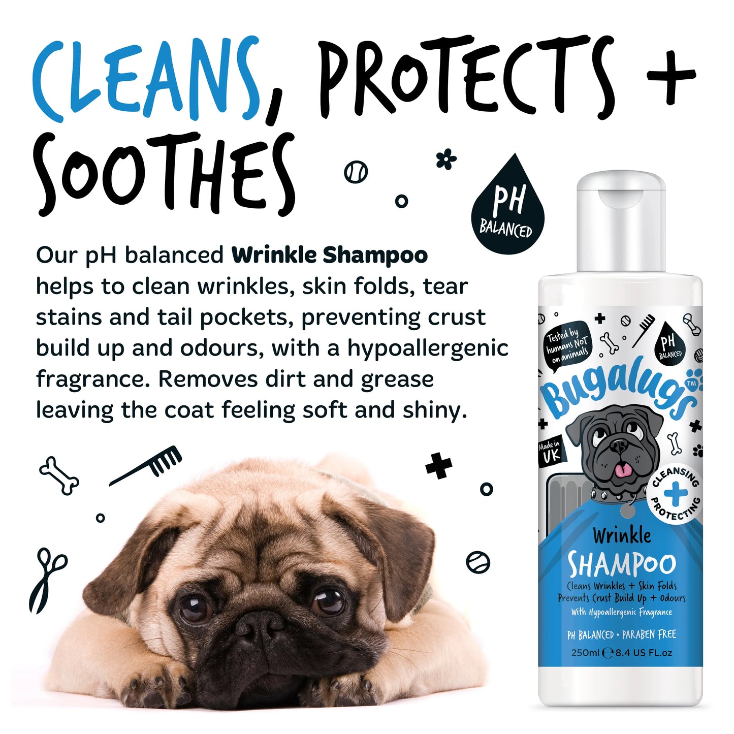 Bugalugs Wrinkle Pet Shampoo 250ml