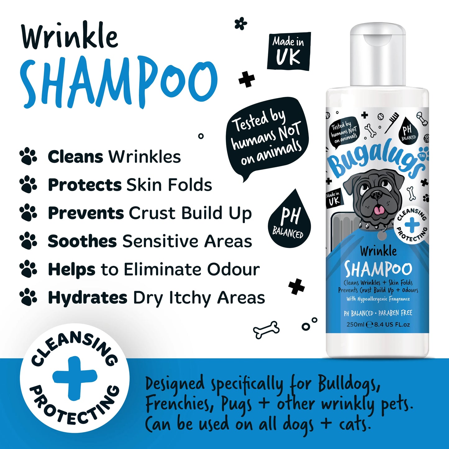 Bugalugs Wrinkle Pet Shampoo 250ml