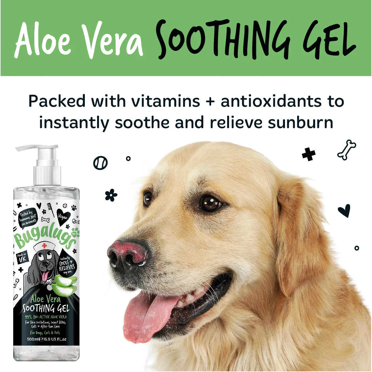 Bugalugs Aloe Vera Soothing Gel 500ml
