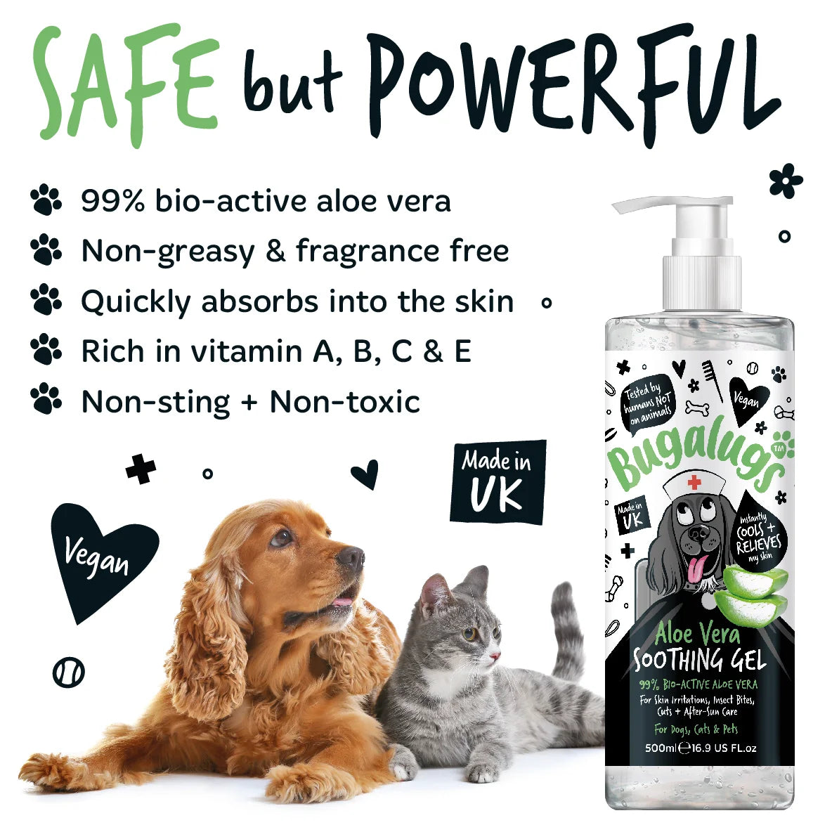 Bugalugs Aloe Vera Soothing Gel 500ml