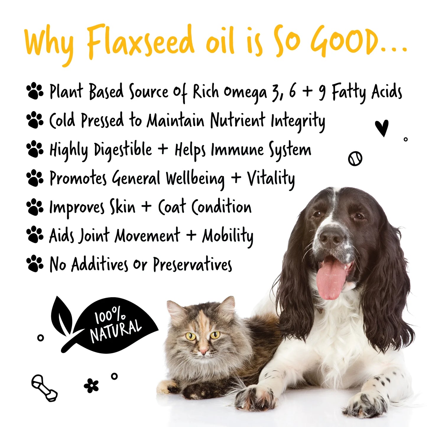 Bugalugs Flaxseed Oil 500ml for Dogs & Cats