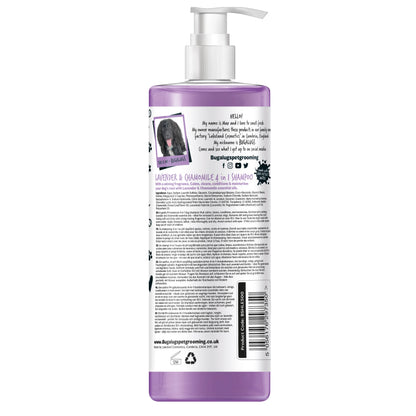 Bugalugs 4 In 1 (Lavender & Chamomile) Dog Shampoo 500ml