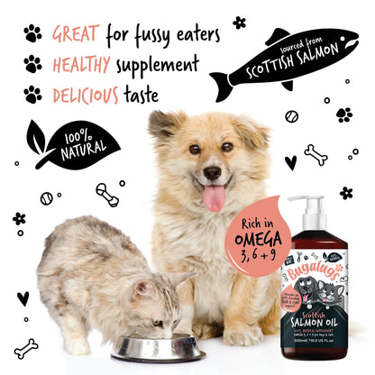 Bugalugs Scottish Salmon Oil 500ml for Dogs & Cats