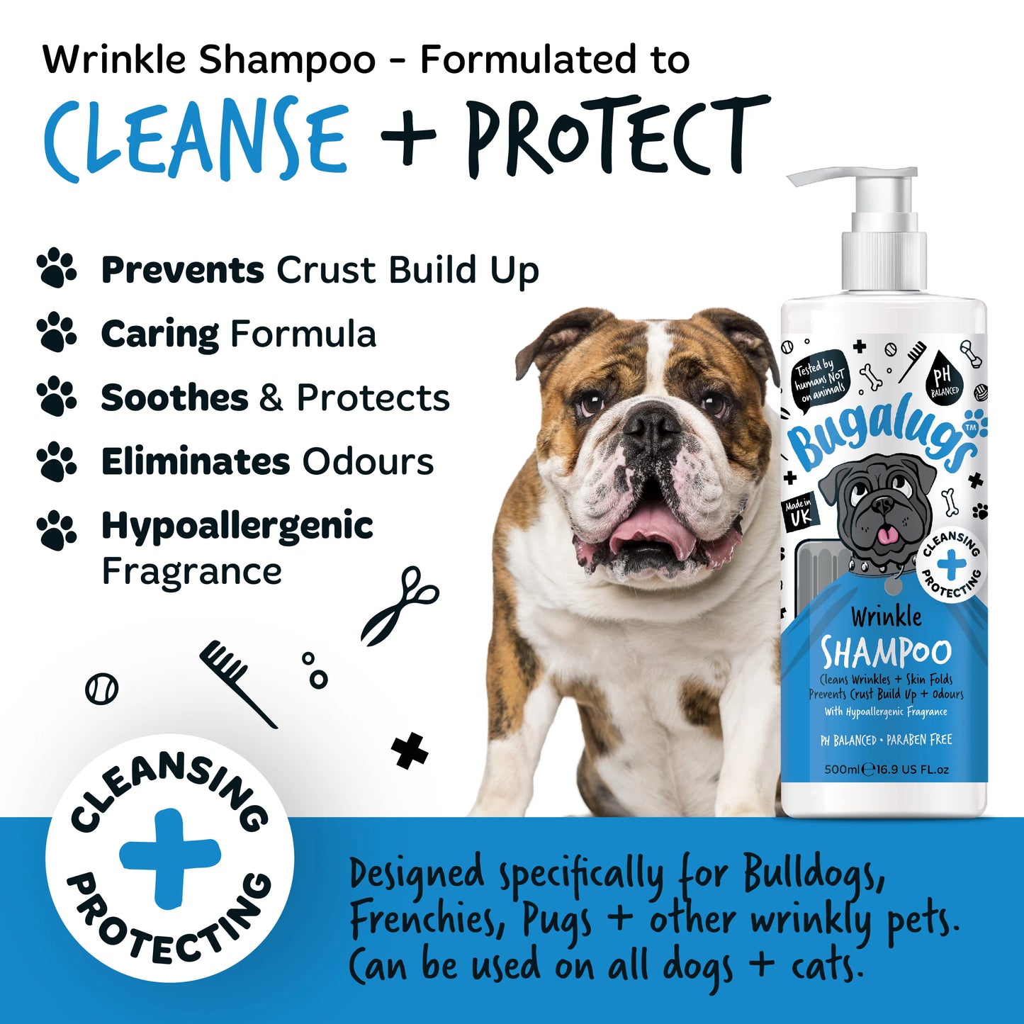 Bugalugs Wrinkle Pet Shampoo 500ml