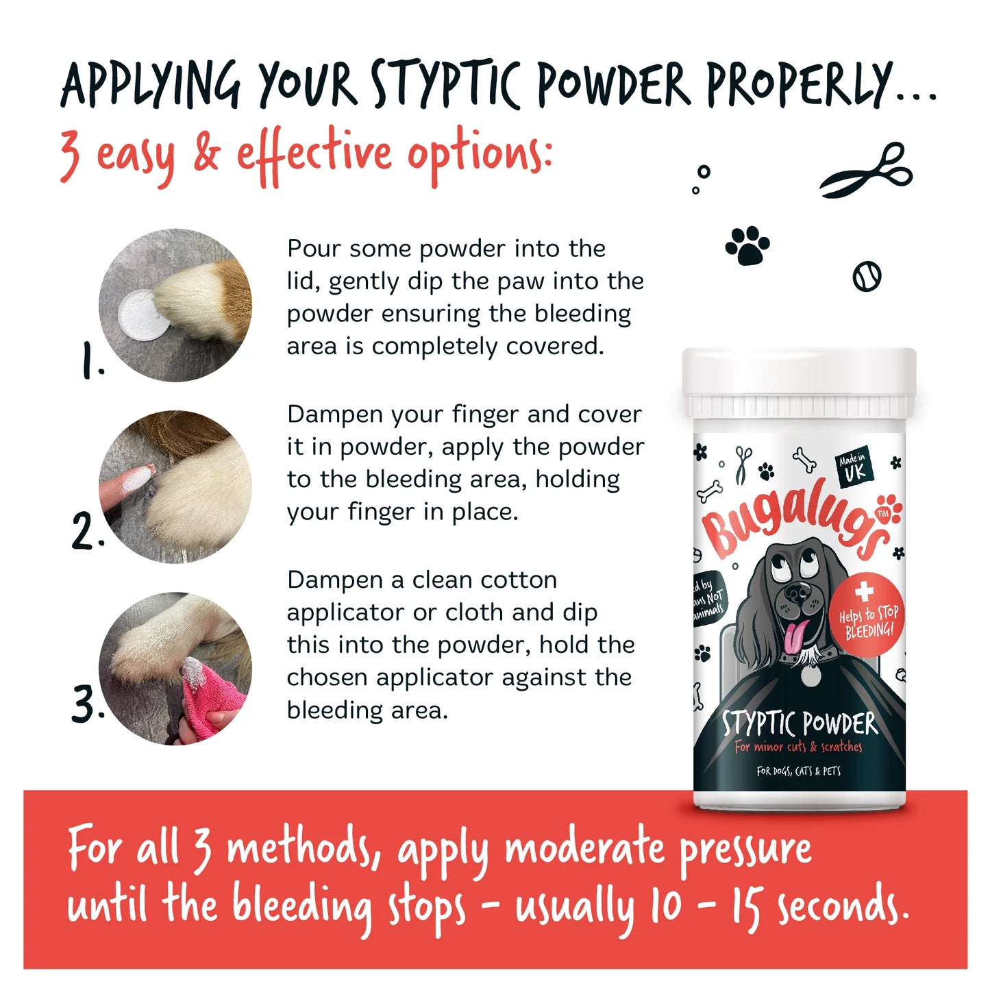 Bugalugs Styptic Powder 50G