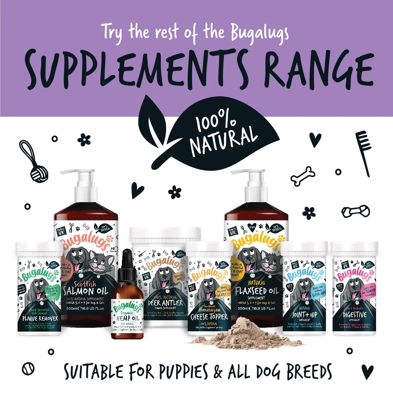 Bugalugs Calming Powder Supplement with spoon 80g