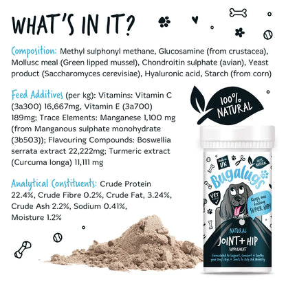 Bugalugs Joint & Hip Powder Supplement 80g for Dogs
