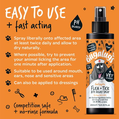 Bugalugs Antiseptic Flea & Tick Bite Relief 200ml