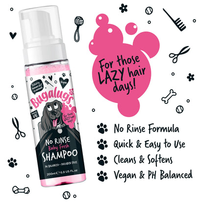 Bugalugs No Rinse Shampoo Baby Fresh 200ml