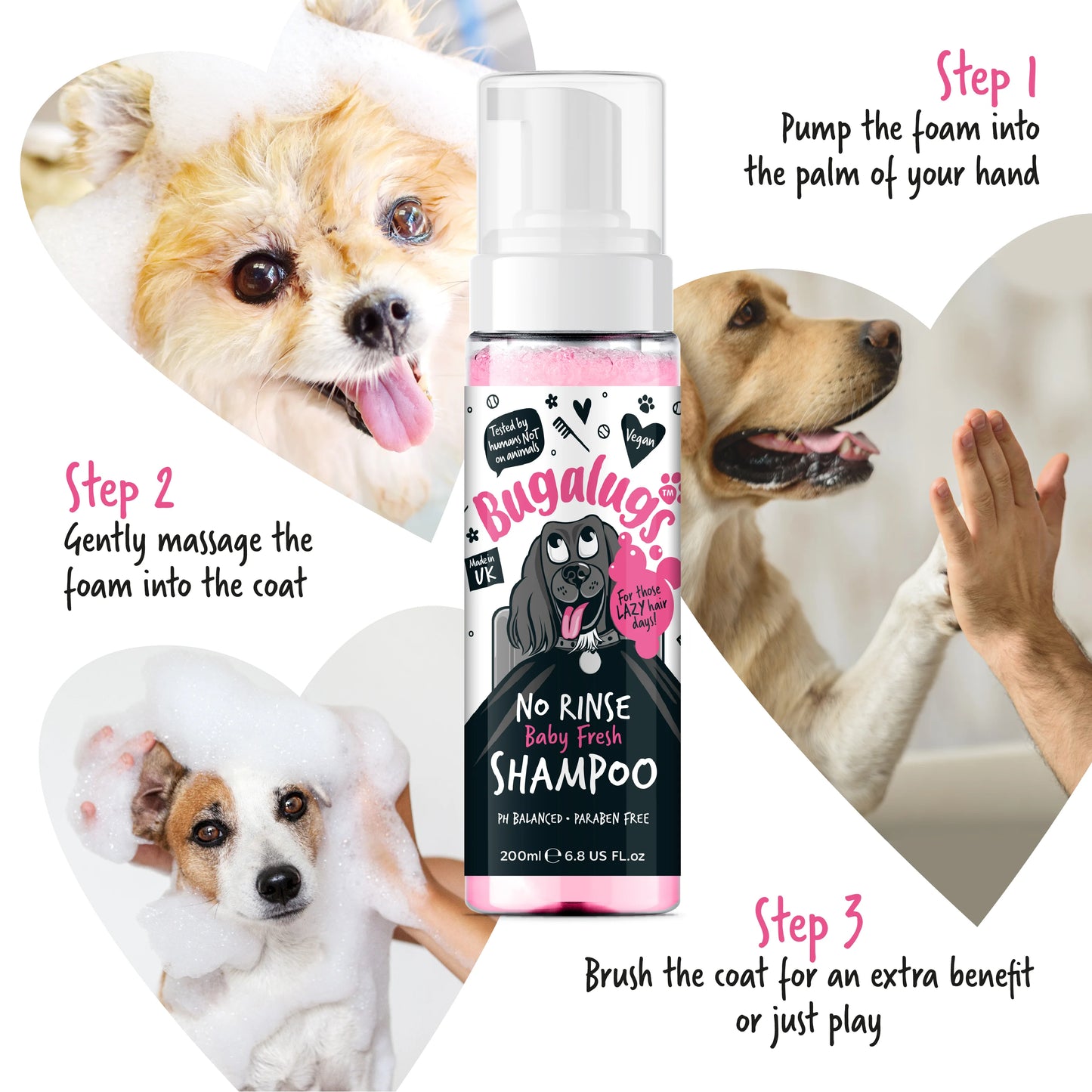 Bugalugs No Rinse Shampoo Baby Fresh 200ml
