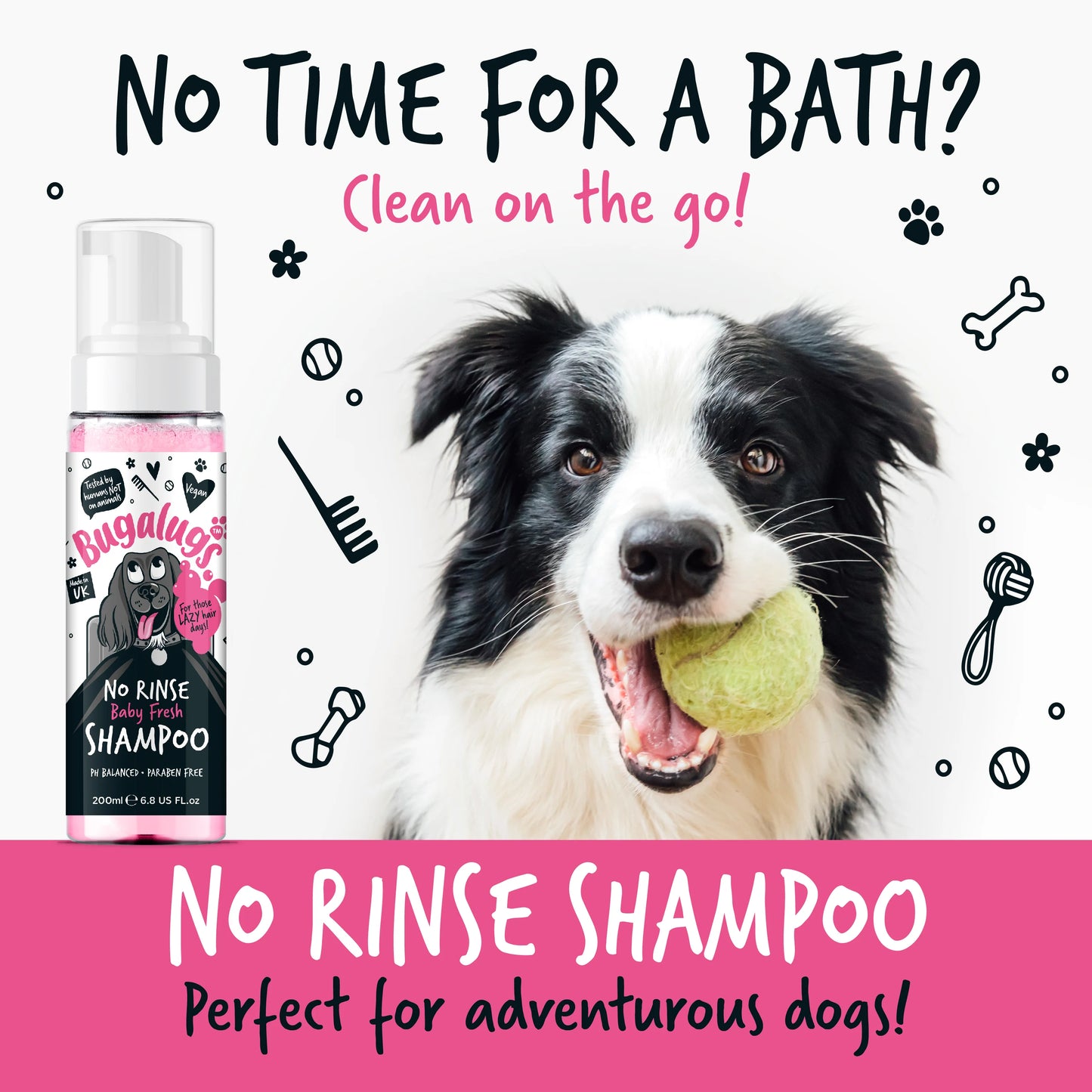 Bugalugs No Rinse Shampoo Baby Fresh 200ml