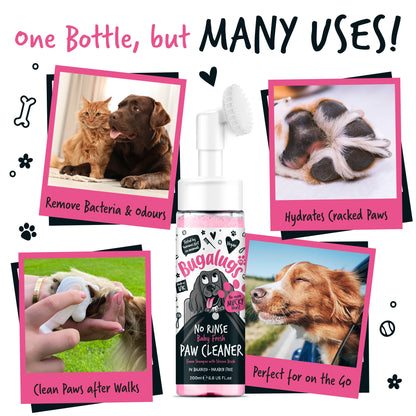 Bugalugs No Rinse Paw Cleaner Foam Shampoo 200ml - Baby Fresh