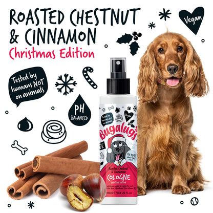 Bugalugs Christmas Dog Cologne (Roasted Chestnut & Cinnamon) 200ml