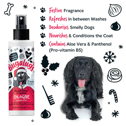 Bugalugs Christmas Dog Cologne (Roasted Chestnut & Cinnamon) 200ml