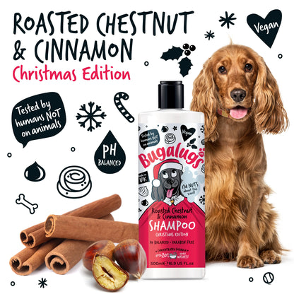 Bugalugs Christmas Dog Shampoo (Roasted Chestnut & Cinnamon) 500ml