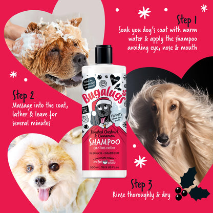 Bugalugs Christmas Dog Shampoo (Roasted Chestnut & Cinnamon) 500ml