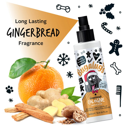 Bugalugs Gingerbread Dog Cologne 200ml (Christmas Edition)