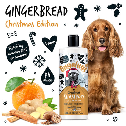 Bugalugs Gingerbread Dog Shampoo 500ml (Christmas Edition)