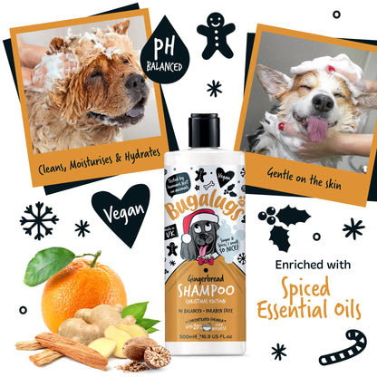 Bugalugs Gingerbread Dog Shampoo 500ml (Christmas Edition)