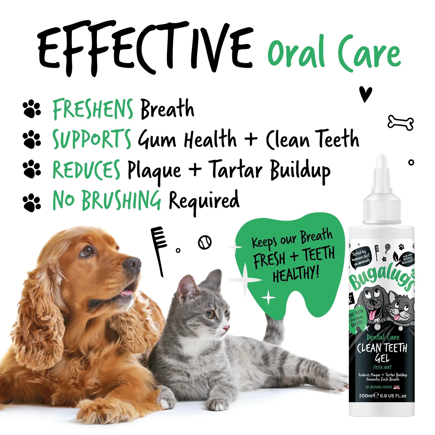 Dental Care Clean Teeth Gel 200ml for Dogs & Cats