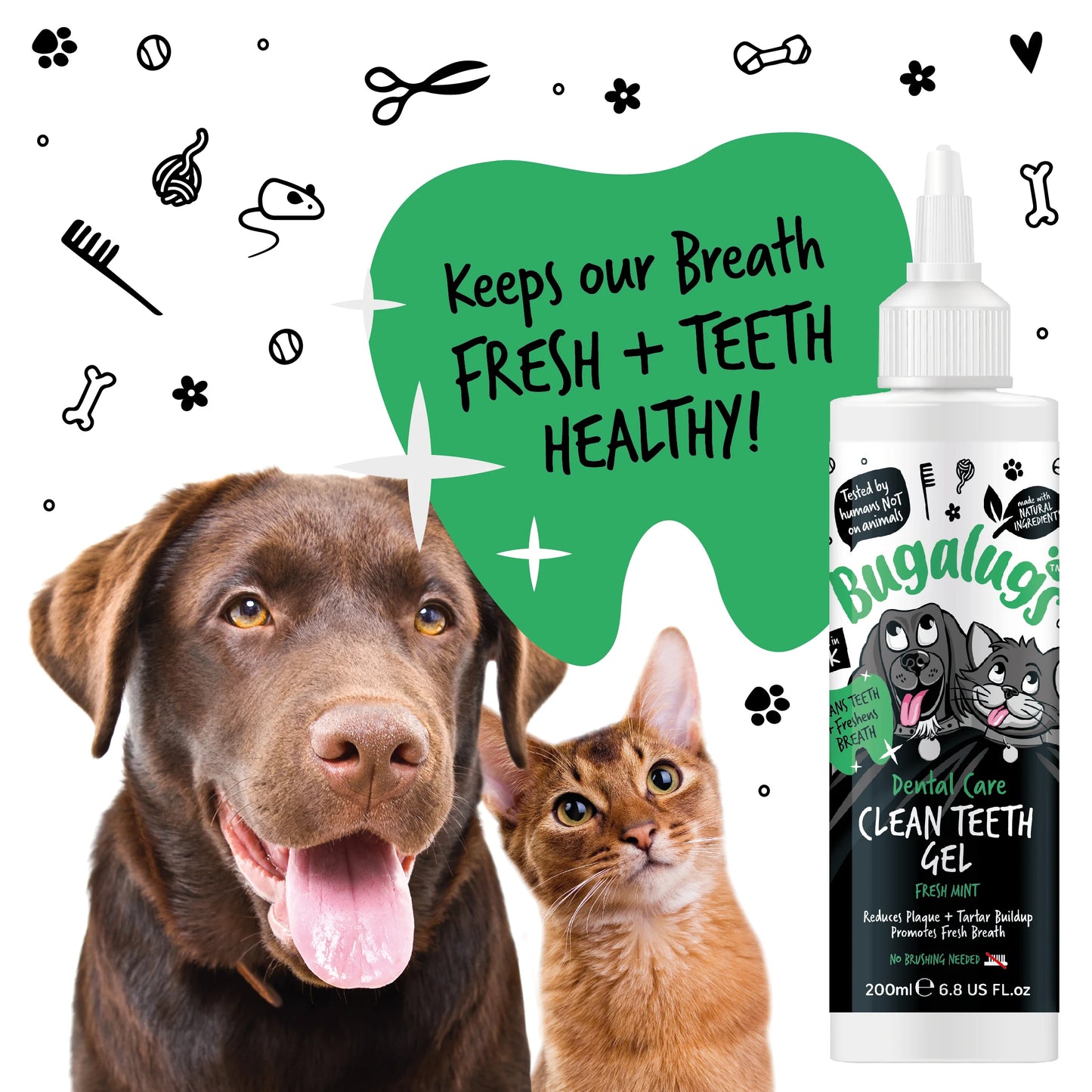 Dental Care Clean Teeth Gel 200ml for Dogs & Cats