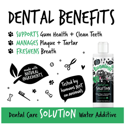 Bugalugs Dental Care Water Additive 250ml for Dogs & Cats