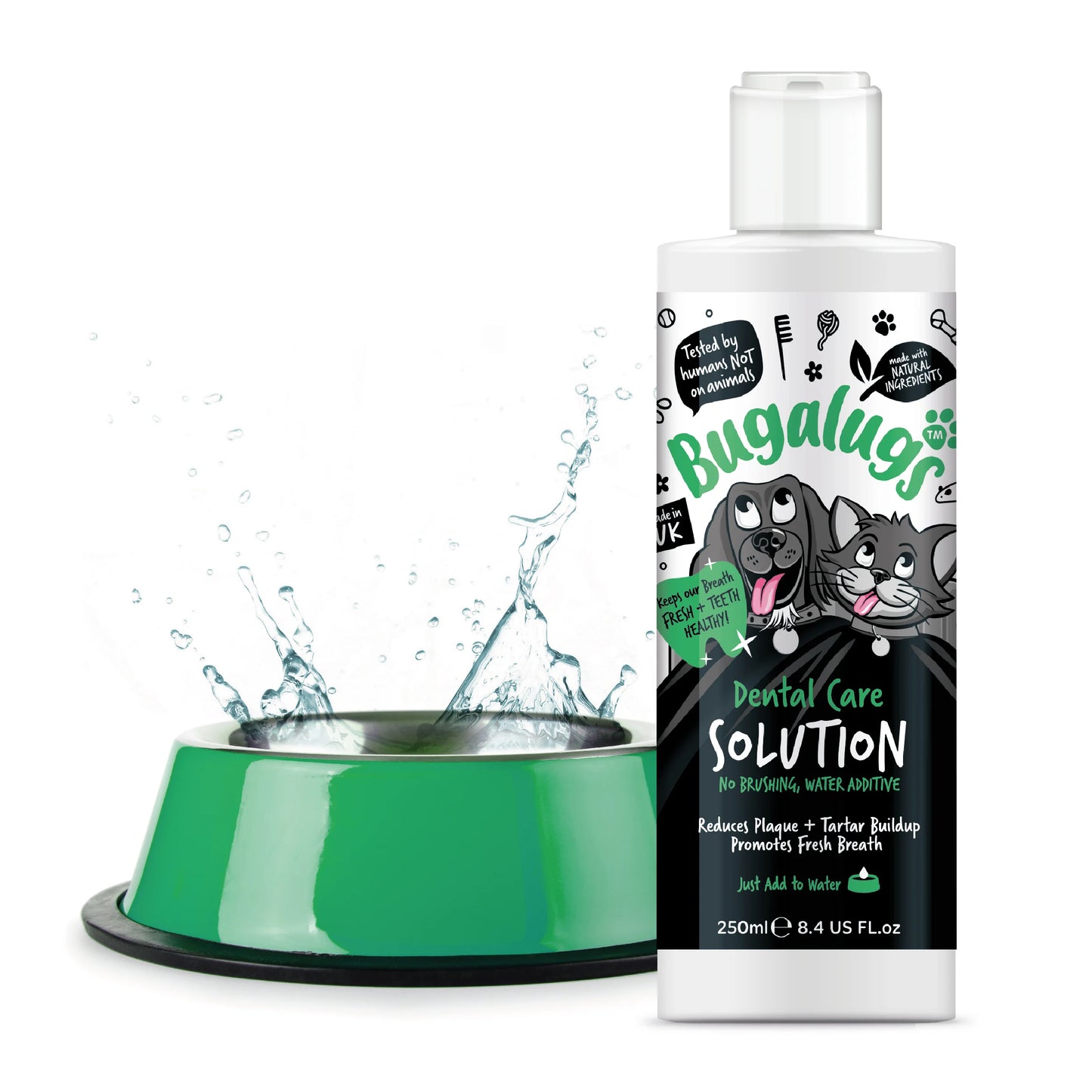 Bugalugs Dental Care Water Additive 250ml for Dogs & Cats