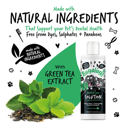 Bugalugs Dental Care Water Additive 250ml for Dogs & Cats