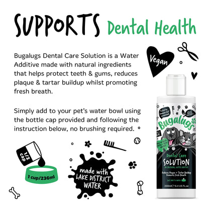 Bugalugs Dental Care Water Additive 250ml for Dogs & Cats