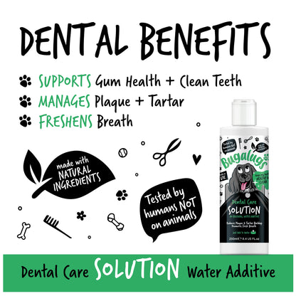 Bugalugs Dental Care Water Additive 250ml for Dogs & Cats