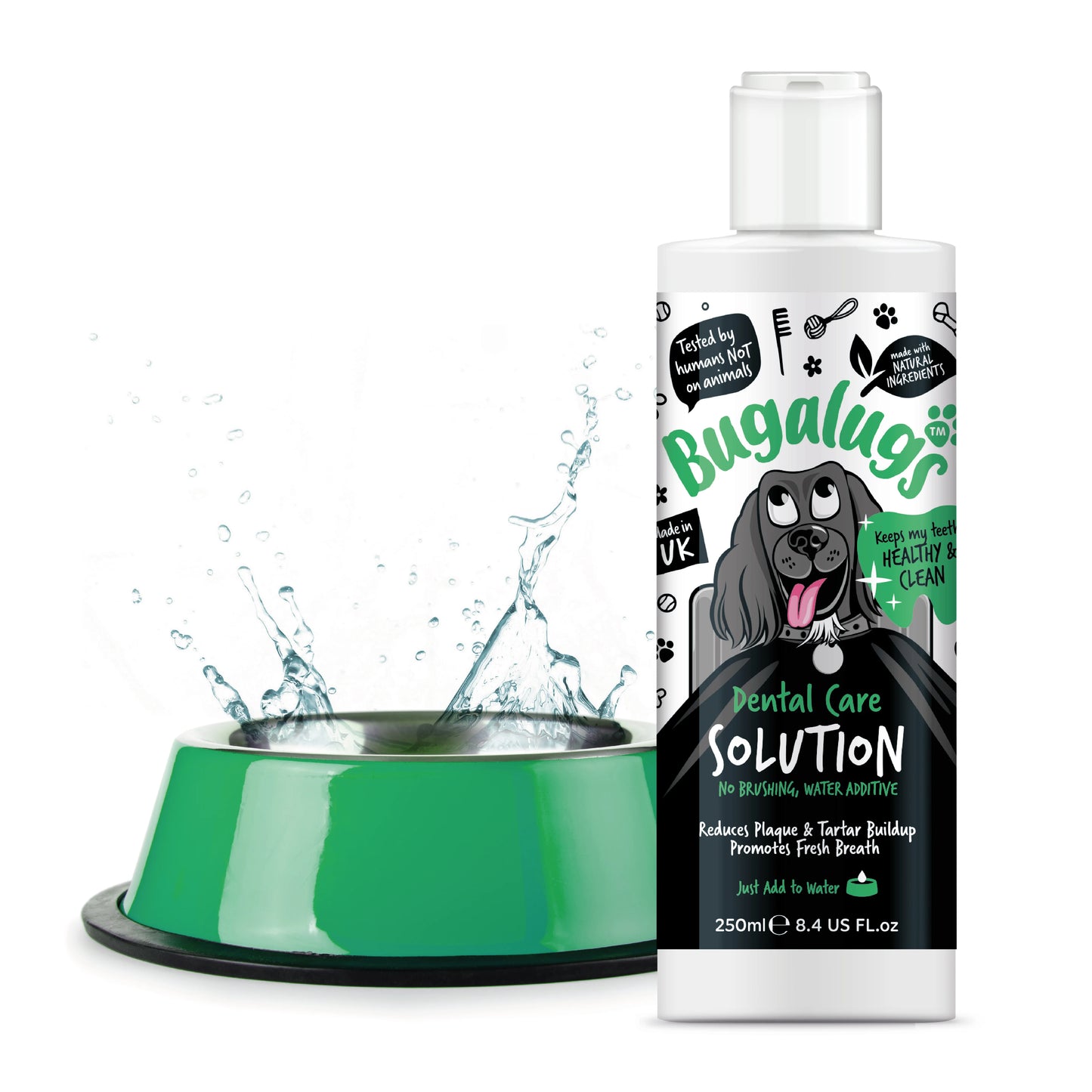 Bugalugs Dental Care Water Additive 250ml for Dogs & Cats