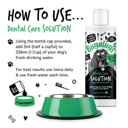 Bugalugs Dental Care Water Additive 250ml for Dogs & Cats