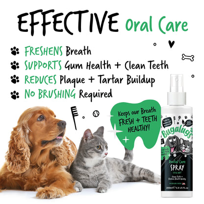 Bugalugs Dental Care Spray 200ml (Spearmint) for Dogs & Cats