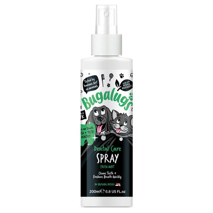 Bugalugs Dental Care Spray 200ml (Spearmint) for Dogs & Cats