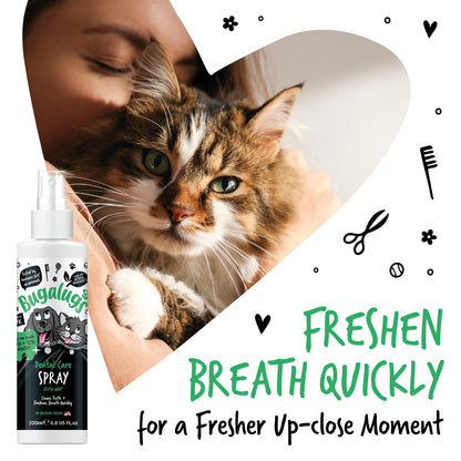 Bugalugs Dental Care Spray 200ml (Spearmint) for Dogs & Cats