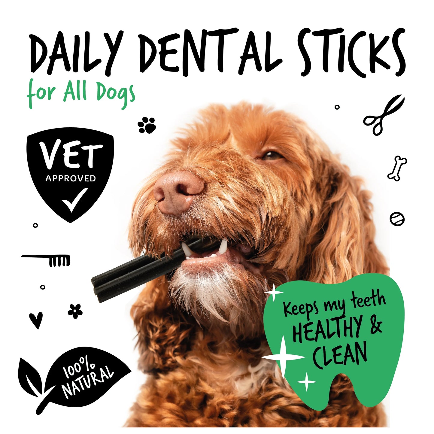 Bugalugs Dental Sticks, Chicken (Pack of 25) 500g bag