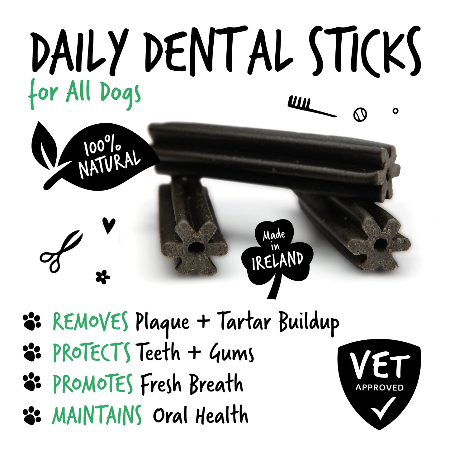 Bugalugs Dental Sticks, Chicken (Pack of 25) 500g bag