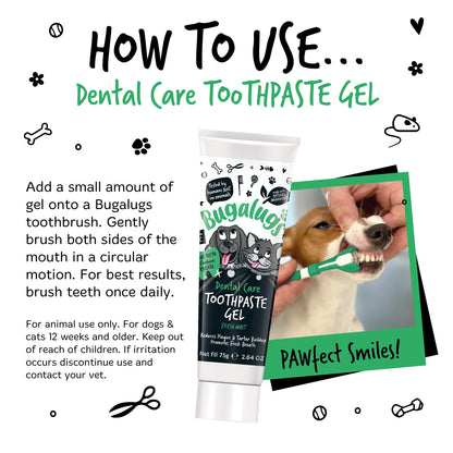 Bugalugs Dental Care Toothpaste with Fresh Mint for Dogs & Cats
