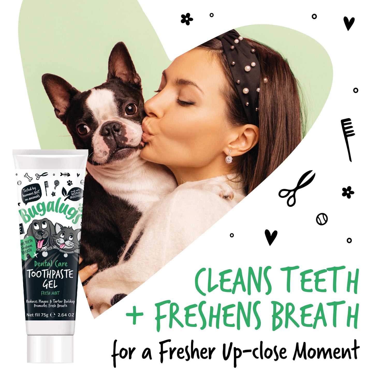Bugalugs Dental Care Toothpaste with Fresh Mint for Dogs & Cats